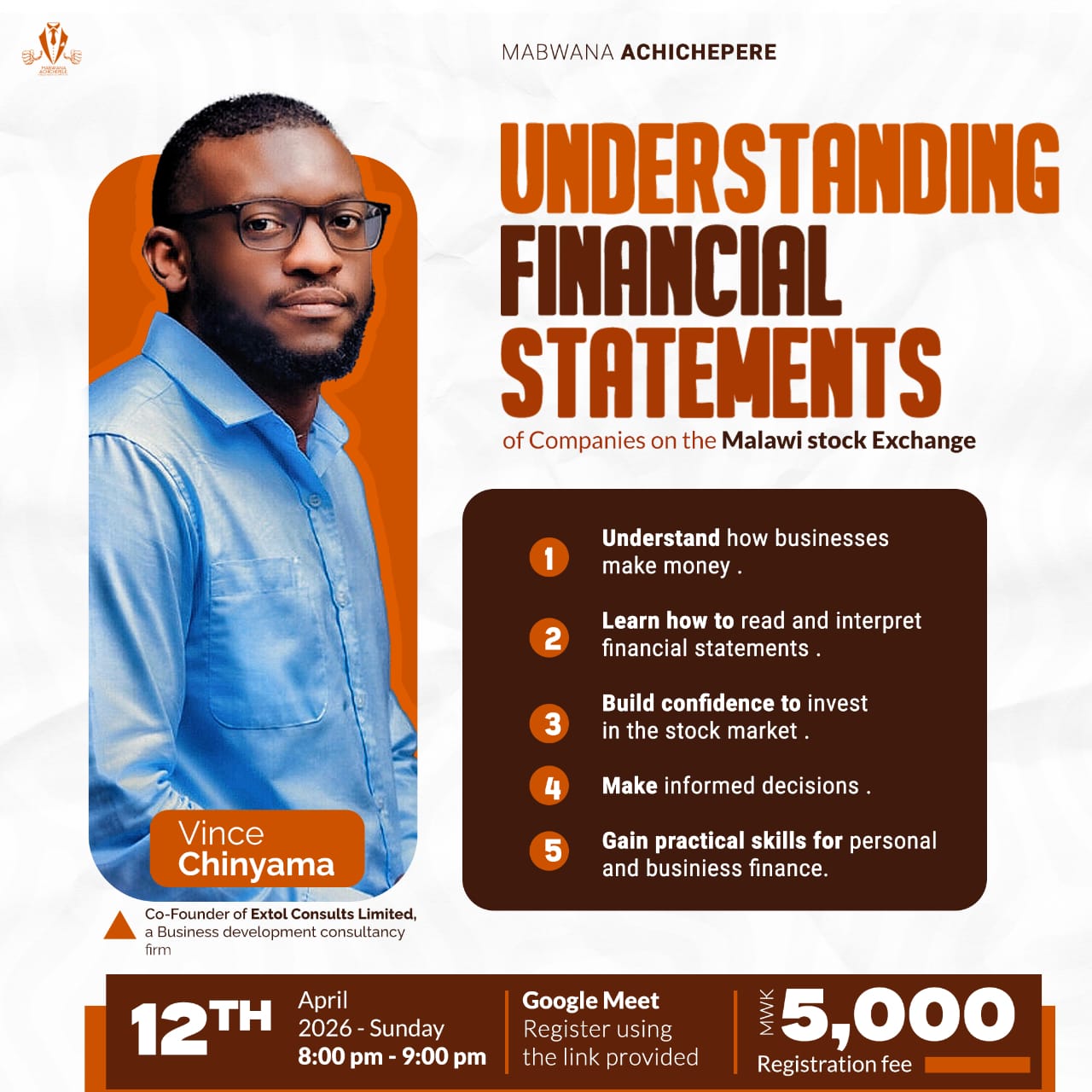 Understanding Financial Statements of Companies on the MSE Event Banner